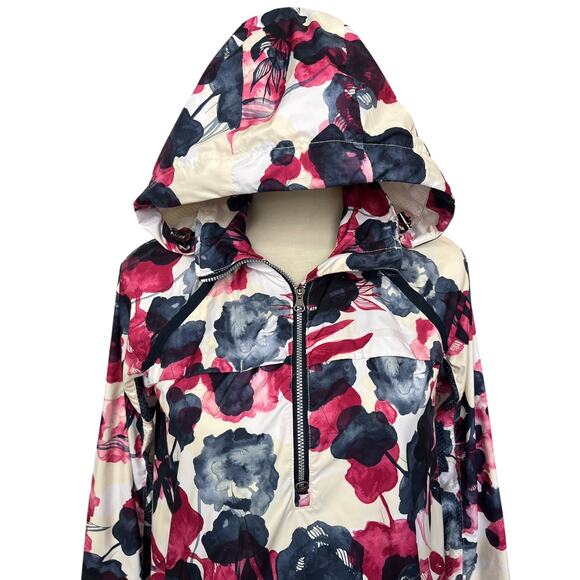 Lululemon Floral Quarter Zip Miss Misty Pullover Inky Floral Berry Hooded Jacket - Picture 4 of 14